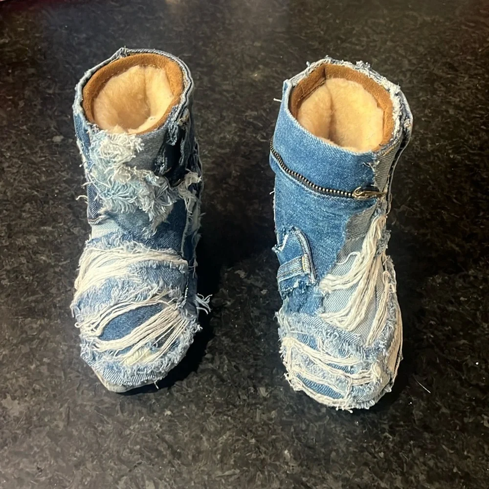 NWOT Kids BearPaw Denim Boots